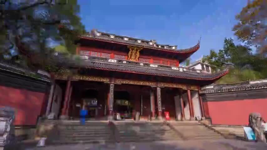 杭州西湖岳王庙大范围延时