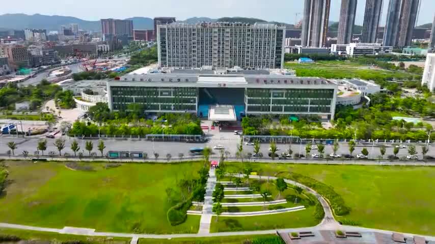 正版4K素材深圳中山大学附属第七医院航拍