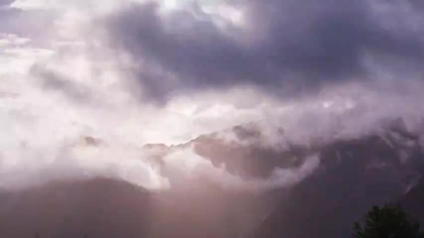 新西兰雪山云彩延时