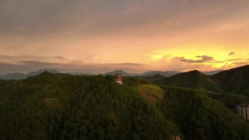 安徽黄山屯溪晚霞