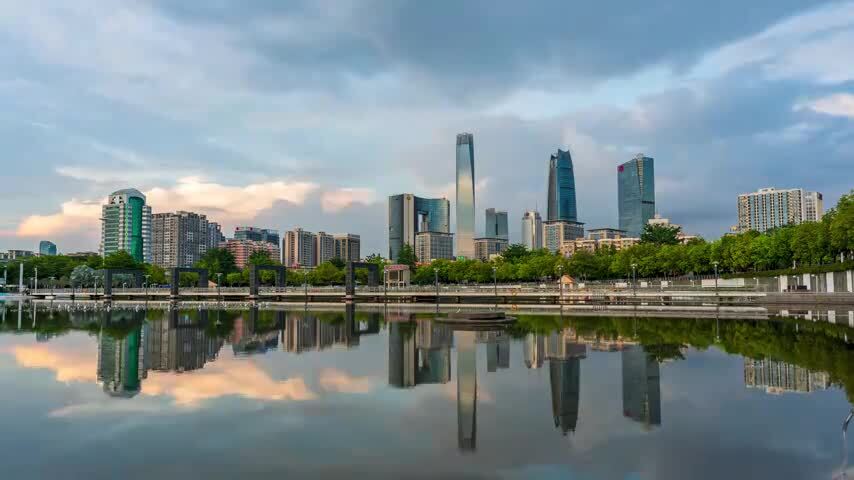 广东省东莞市城市风光延时