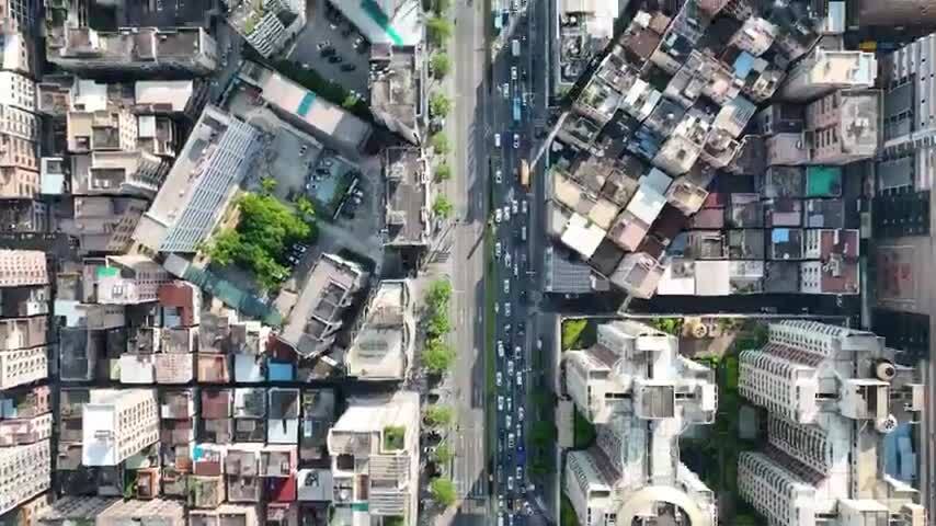 广东省东莞市城市风光航拍