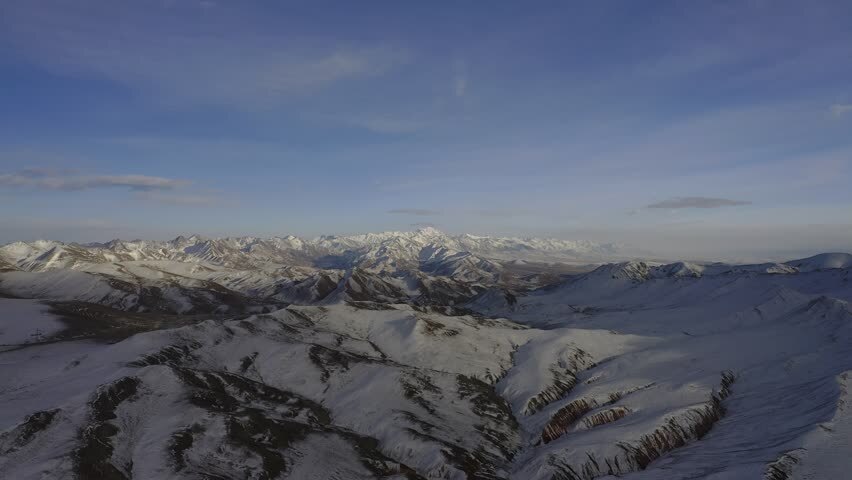 冬季青海祁连山大雪