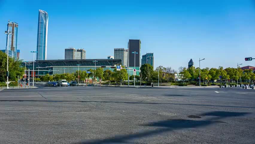 苏州城市路口车流延时