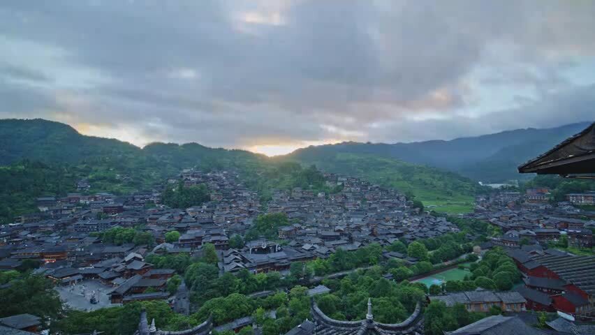 千户苗寨三段延时