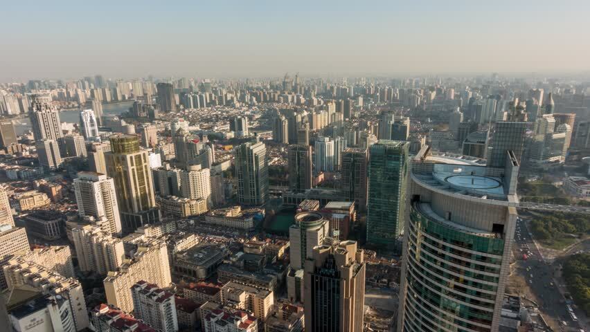 上海浦西下午光影延时