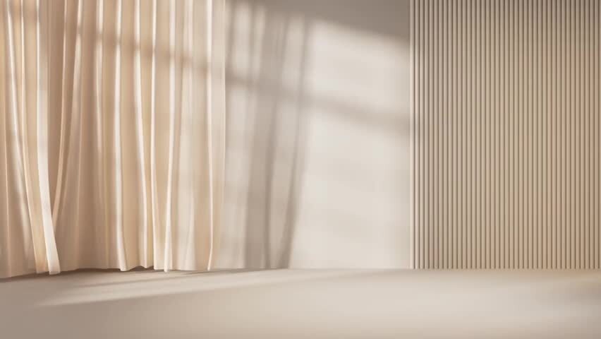 创意几何体室内空间3D渲染