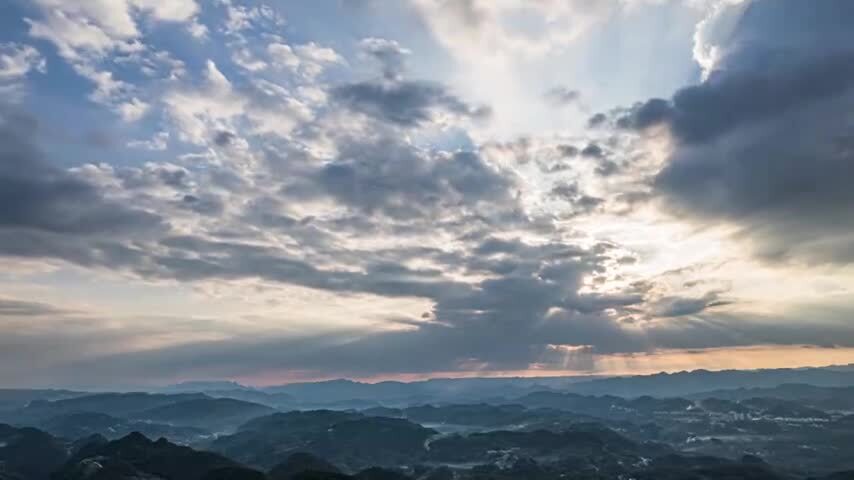 8K丁达尔光耶稣光上帝之光光束光光线