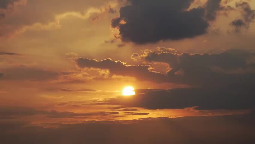 天空日落晚霞延时