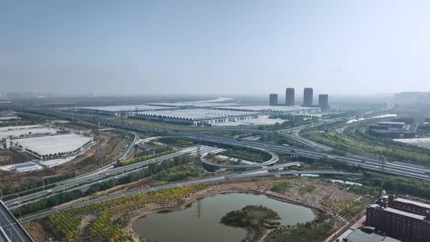 航拍天津国家会展中心