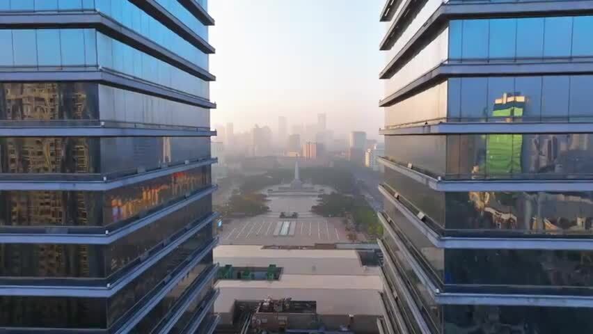 南昌八一广场八一人民英雄纪念碑航拍