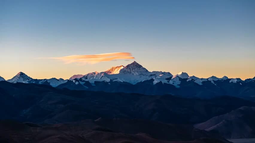 珠峰旗云航拍延时
