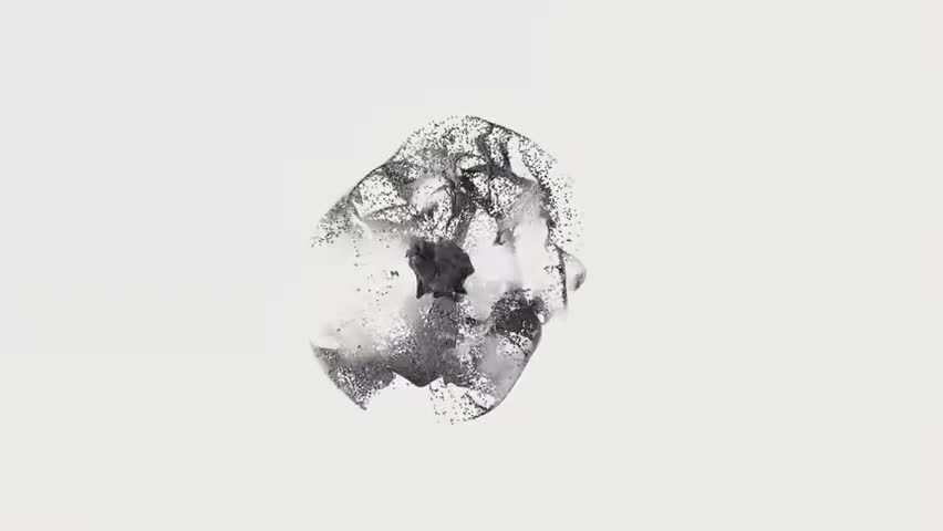 流动的水墨粒子3D渲染