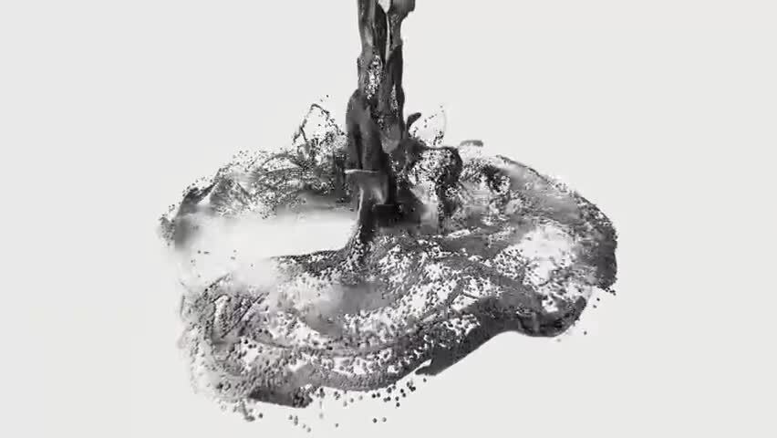 流动的水墨粒子3D渲染