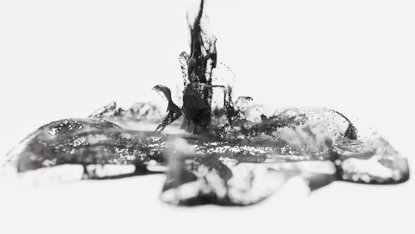 流动的水墨粒子3D渲染