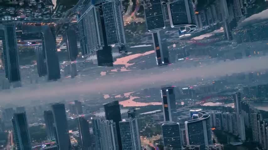 4K佛山东平新城镜像延时