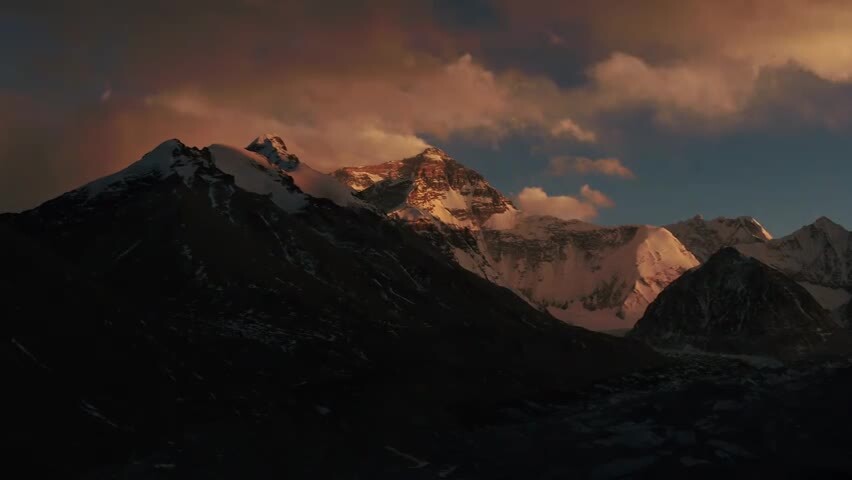 珠穆朗玛峰日照金山