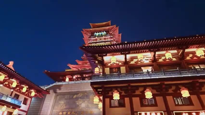 四川绵阳越王楼夜景