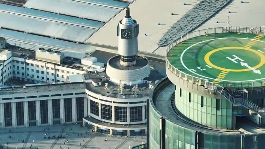 天津站航拍