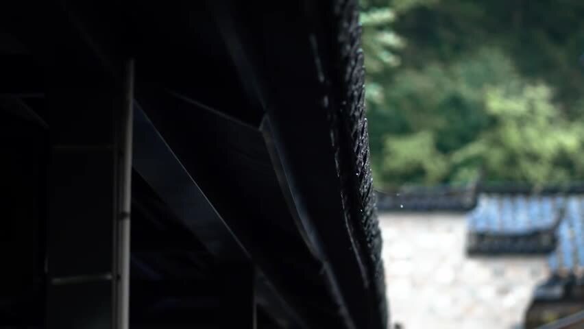 国风古建筑烟雨江南意境实拍镜头