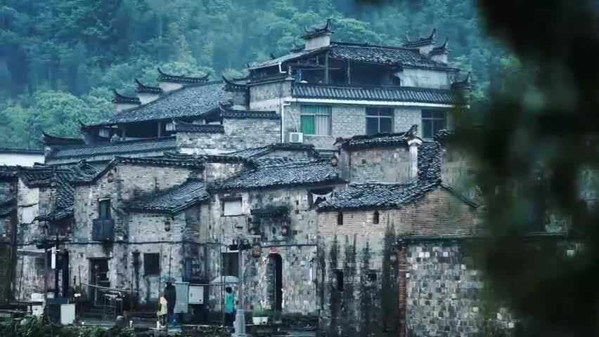 国风古建筑烟雨江南意境实拍镜头