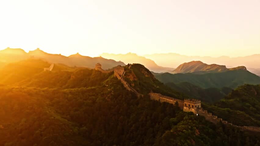 中国万里长城日出