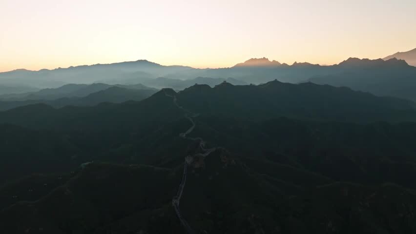 中国万里长城日出