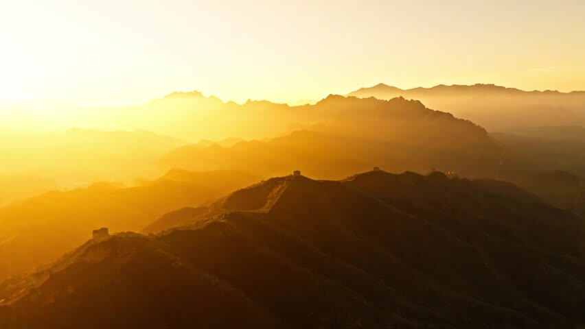 中国万里长城日出