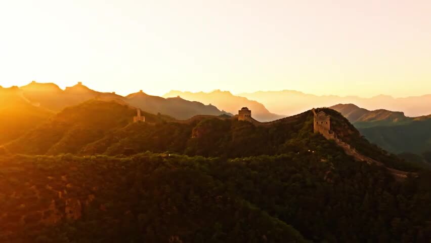 中国万里长城日出