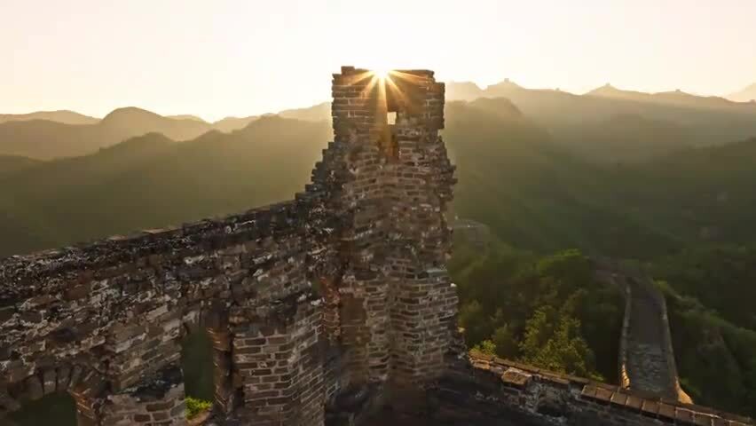 中国万里长城日出