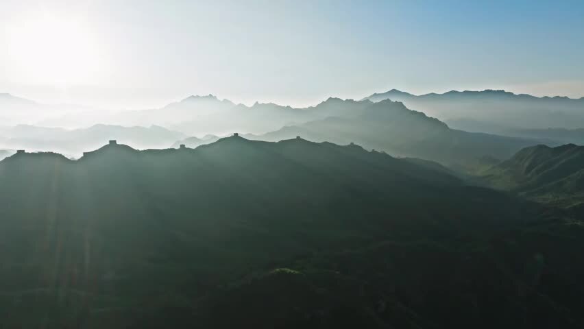 中国万里长城日出