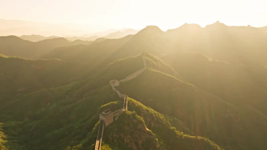 中国万里长城日出