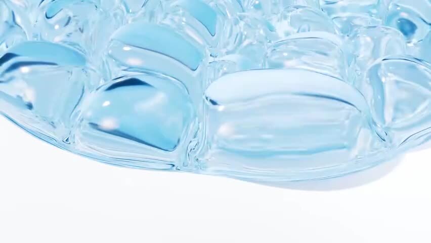 柔软透明的气泡曲面背景三维渲染