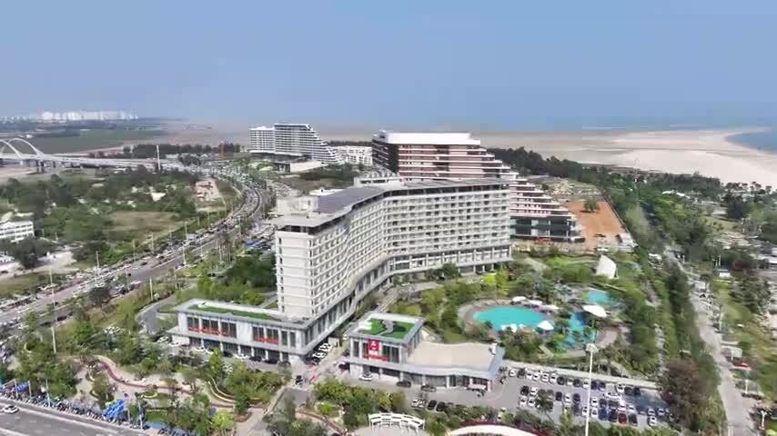 北海城市空镜航拍