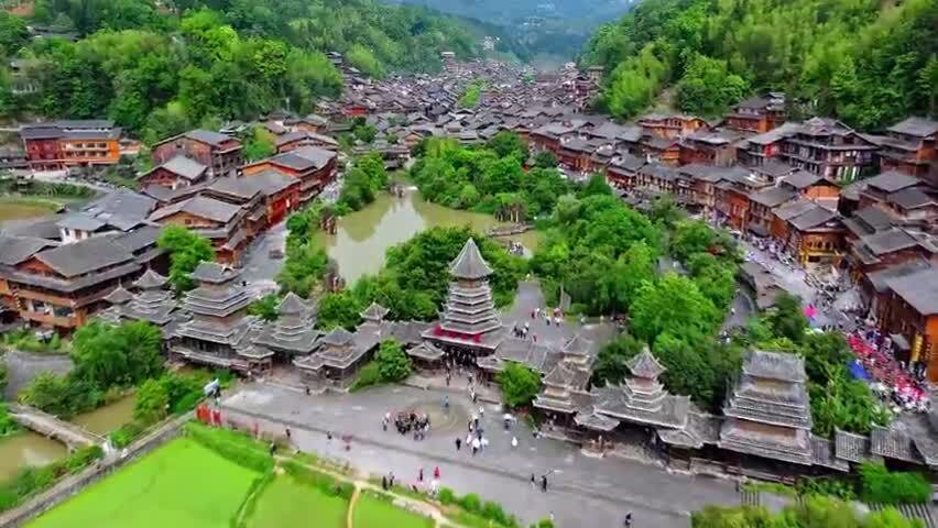 贵州少数民族村寨肇兴侗寨