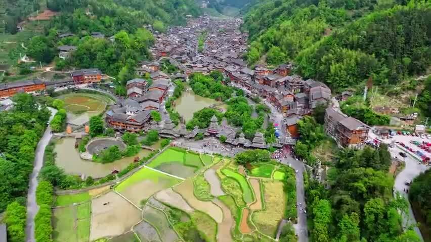 贵州少数民族村寨肇兴侗寨