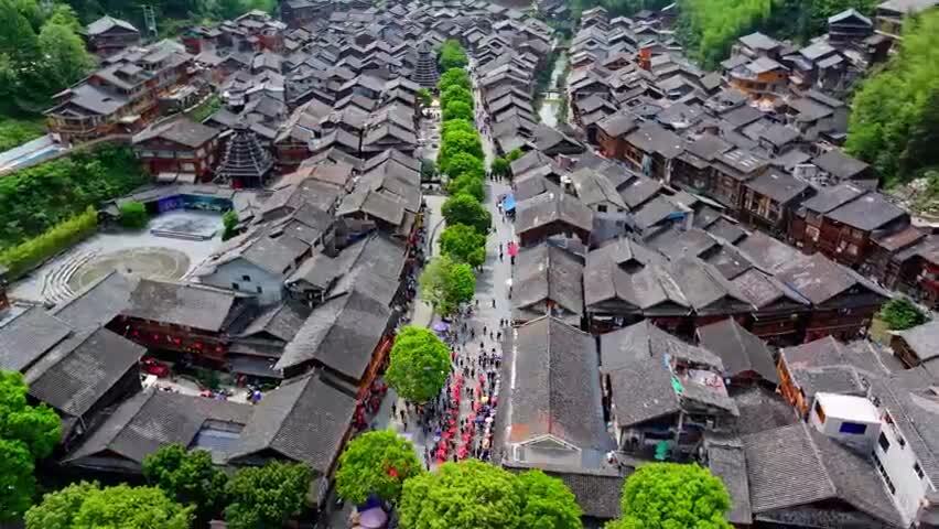 贵州少数民族村寨肇兴侗寨