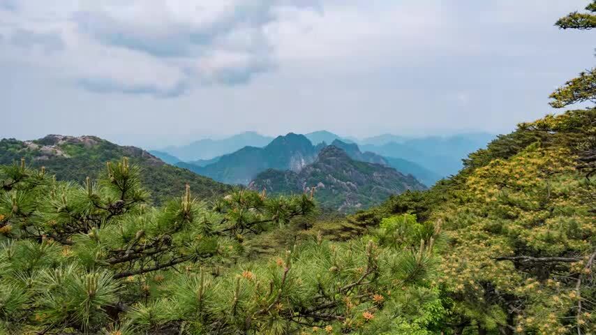 安徽黄山风景区延时摄影风光