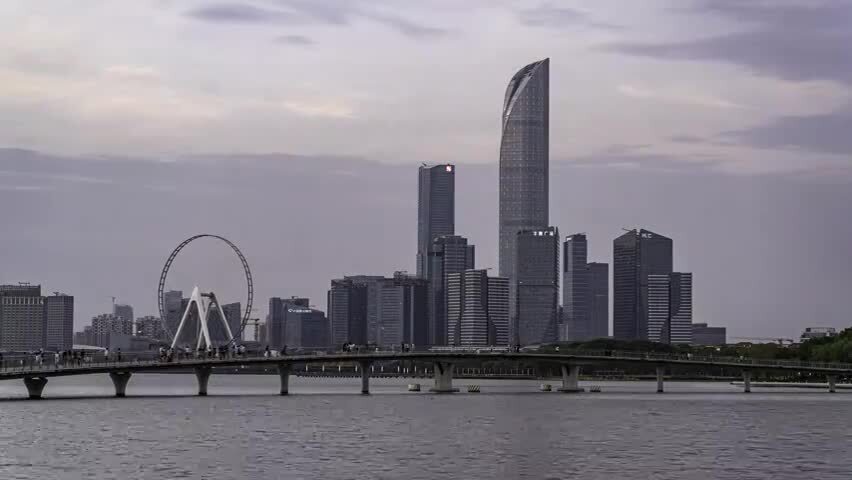 苏州园区延时航拍