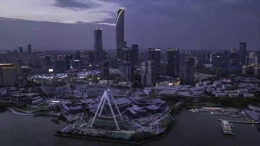 苏州园区延时航拍