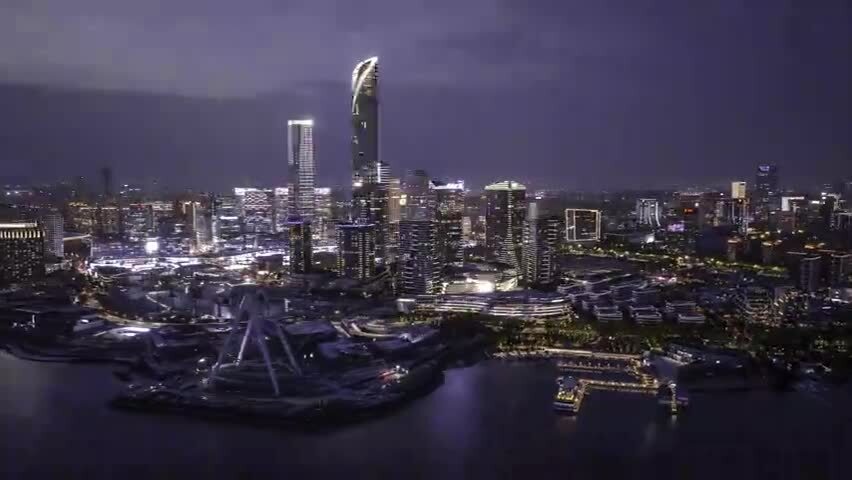 苏州园区延时航拍