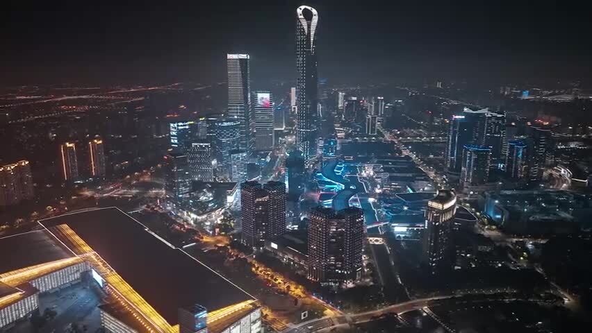 苏州园区延时航拍