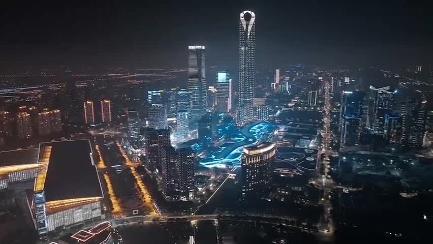 苏州园区延时航拍