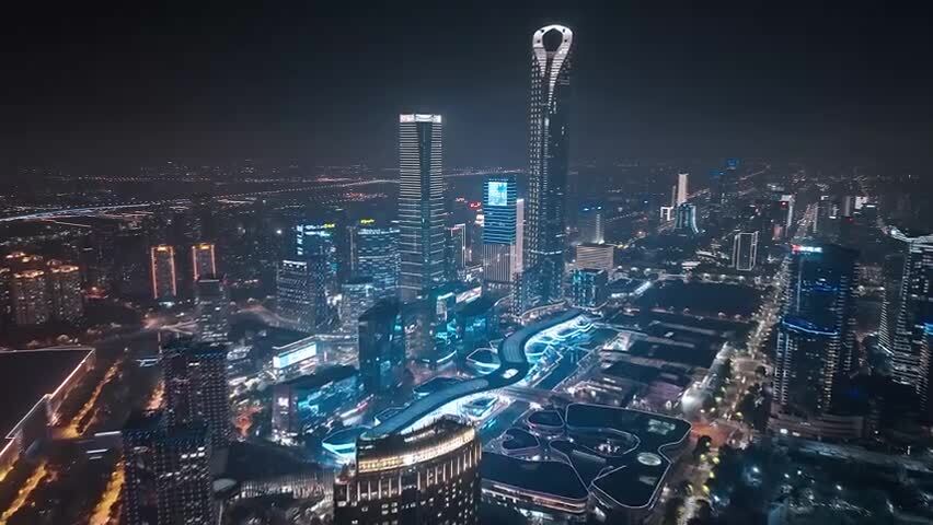 苏州园区延时航拍