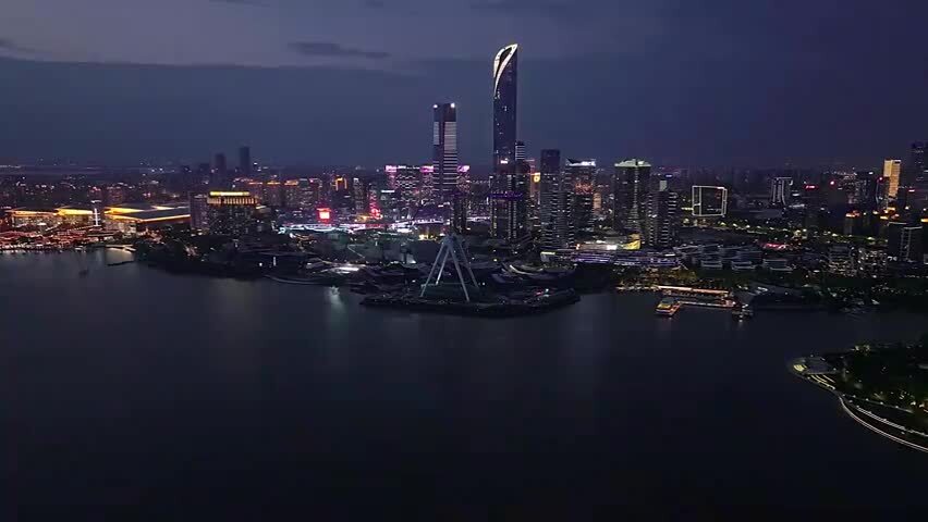 苏州园区延时航拍