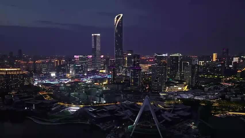 苏州园区延时航拍