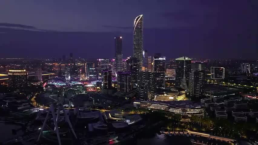 苏州园区延时航拍