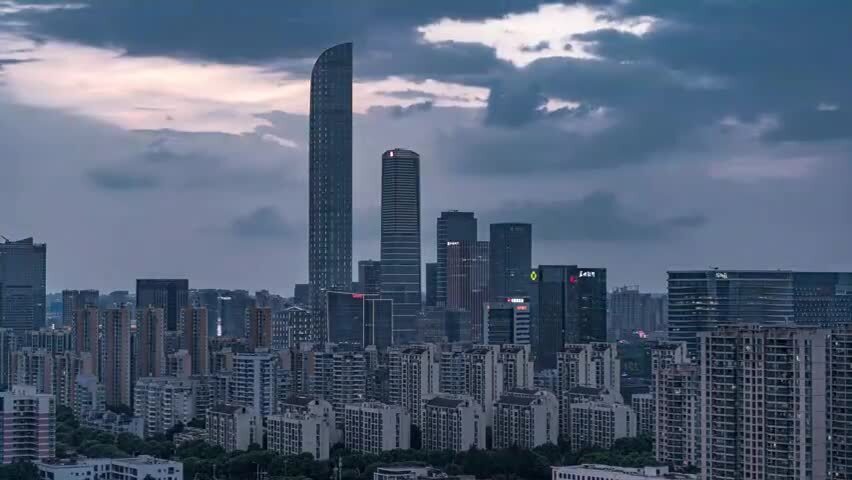 苏州园区延时航拍