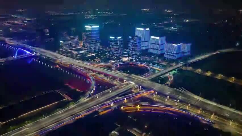 苏州园区延时航拍