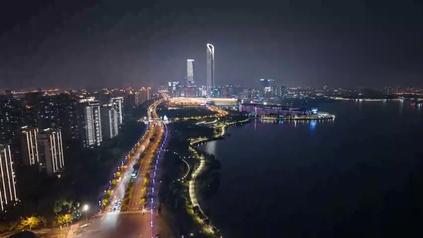 苏州园区延时航拍